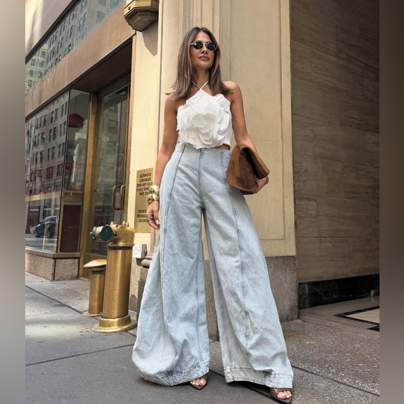 Zara Collection High Waisted Balloon Denim Jeans - Picture 3 of 16